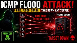 🚨 ICMP Flood Attack Explained ⚠️