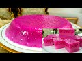 Cara Buat Agar-Agar Buah Naga tanpa pewarna tiruan || Sago Dragon Fruit Pudding