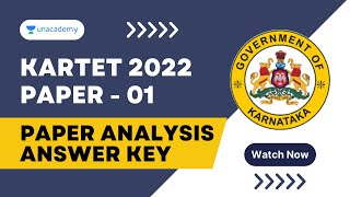 KARTET 2022 | Paper 1 Analysis | Key Answer | Kannada, English, EVS | Unacademy Kannada