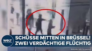 GROßEINSATZ IN BRÜSSEL: Schüsse vor U-Bahnstation! Polizei fahndet nach zwei Schützen