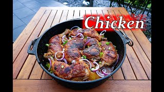 Chicken, Brathähnchen oder Topf nur mit 3 Zutaten. Dutch Oven Rezepte. One Pot