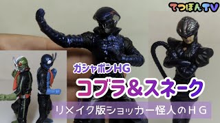 ガシャポンＨＧ「コブラ＆スネーク」リメイク版ショッカー怪人の超絶クオリティ！！