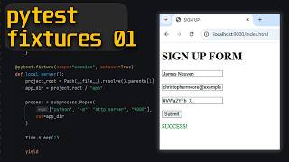 Pytest fixture simple example with Playwright