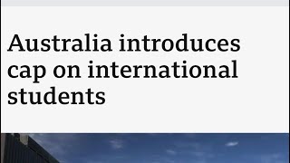 Australia introduces cap on international students