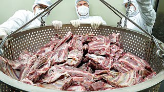 Amazing Meat Factory! The process of making extra-large beef ribs stew - Korean street food