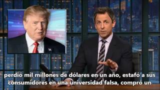 El trabalenguas de Seth Meyers que destruye a Donald Trump