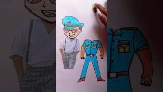 Ramcharan and blue little singham#art #shortsviral #drawing #chottabheem #spiderman