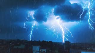 Epic Thunderstorm Sounds | Heavy Thunder and Lightning with Light Rain for Sleep, Study, Relax