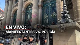 EN VIVO: Vandalizan Congreso de CDMX; hay ENFRENTAMIENTO con la policía