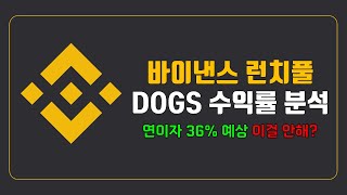 바이낸스 런치풀 수익률 분석 : DOGS 코인