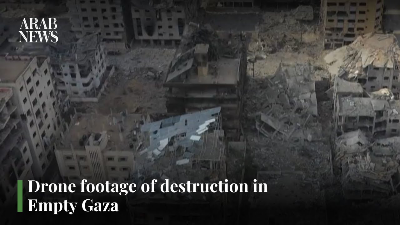 Drone Footage Of Destruction In Gaza | Arab News - YouTube