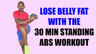 Standing Abs Workout Lose Belly Fat with One Dumbbell/ 30 Minute Standing Abs Workout at Home