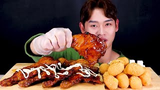 자메이카통다리구이가 한입에?!?! BBQ자메이카통다리구이 황금알치즈볼먹방~!!Spicy Chicken legs CheeseBall MuKBang~!!