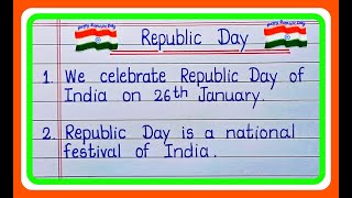 20 Lines On Republic Day (26 January )in English/Republic Day 20 lines essay writing