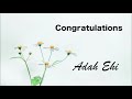 Congratulations - Ada Ehi ft Buchi