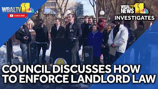City Council discussing enforcement of landlord accountability law