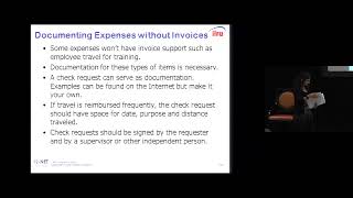 Module 10 Documentation of Expenditures