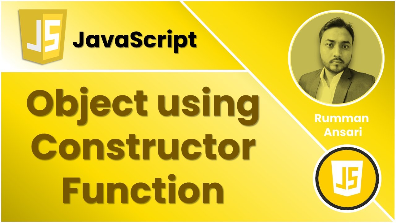Creating An Object Using A Constructor Function In Javascript Youtube