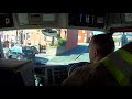 firecall inside the cab as West Yorkshire Fire turn out to an incident in Leeds