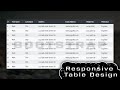 Bootstrap 5 Responsive Table Design | Responsive Table HTML CSS | Responsive Table Bootstrap 4