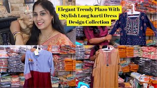 Stunning And Elegant Trendy Plazo With Stylish Long Kurti Dress Design Collection ||Long Gown Design