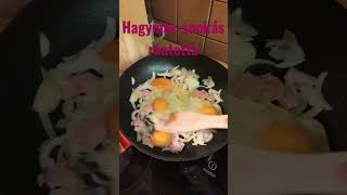 Hagymás-sonkás rántotta #cooking #food #recipe #eggs