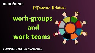 Difference between Workgroups and Work teams