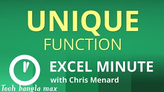 Excel UNIQUE Function | Excel One Minute Functions Explained 2025