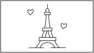 How to draw the eiffel tower | Arts eiffel tower step by step | Drawing tutorial for beginners
