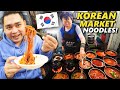 AUTHENTIC Korean Noodles sa Palengke ng KOREA! LOCAL Seoul Market Food Tour!