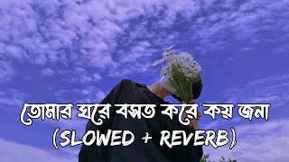 Tomar Ghore Bosot Kore Koyjona - [Slowed+Reverb] l Ekjone Chobi Ake l Bangla Lofi Song l Lofi