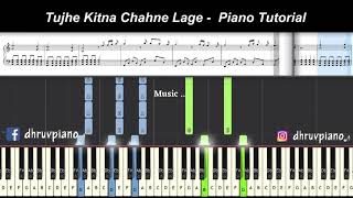 ♫ Tujhe Kitna Chahne Lage (Arijit Singh) Kabir Singh || Piano Tutorial + Music Sheet + MIDI