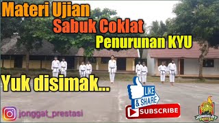 MATERI UJIAN SABUK COKLAT PENURUNAN KYU | UJIAN KARATE