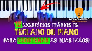 Exercícios de teclado ou piano para coordenar as duas mãos (Pratique todos os dias!)