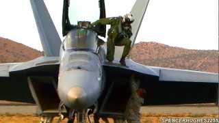 2012 Reno Air Races - FA-18 Super Hornet Arrival \u0026 Engine Shut-Down