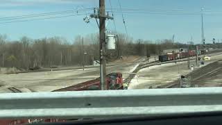 CSX 3206 Meets CN 2287 At Michigan Rd