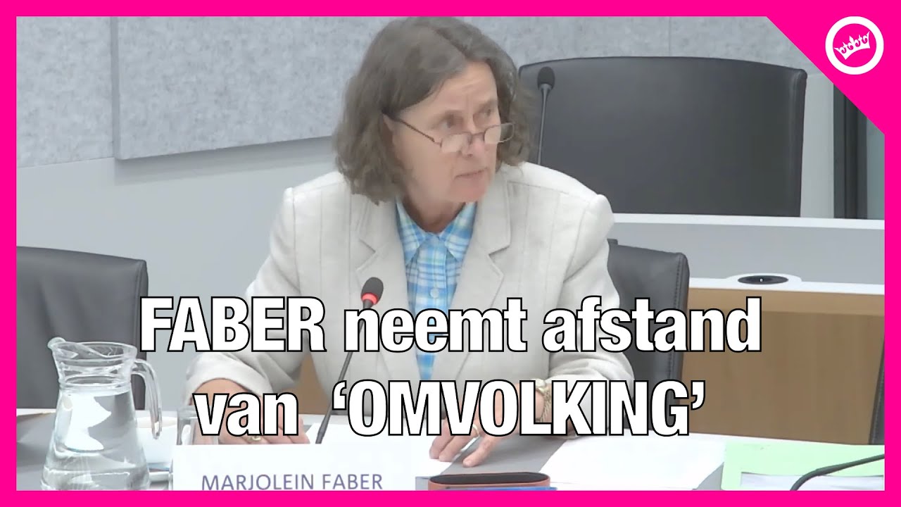 Beoogd Asielminister MARJOLEIN FABER (PVV) Neemt Afstand Van 'OMVOLKING ...