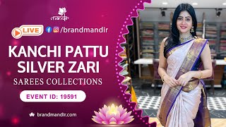 Kanchi Pattu Silver Zari Sarees Collection | WhatsApp Number 733 733 7000 | Brand Mandir Sarees LIVE