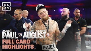 Full Card Highlights | Jake Paul vs. Andre August