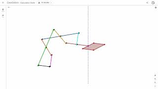 GeoGebra | 8 Bar Quadruplanar Inversor for Straight Line Motion