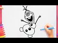 How to draw OLAF from Frozen