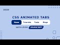 How to Create Animated Tabs Navigation Bar Using Only HTML & CSS | Zero JavaScript