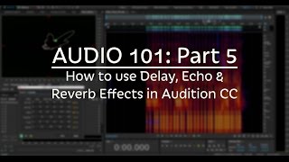 How to use Delay, Echo & Reverb Effects in Audition CC (Audio 101: Part 5)