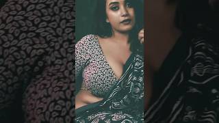 Bong crush saree navel #blacksaree #shorts #instareels