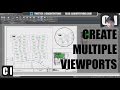 AutoCAD How to Create Viewports (Multiple Views & Circle Views) - New Layout Tutorial