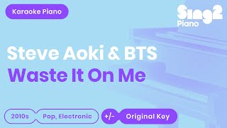 Steve Aoki, BTS - Waste It On Me (Karaoke Piano)