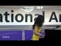 Dressed for a concert, Myleene Klass serenades arriving olympians at Heathrow