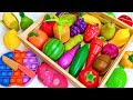 Mixing Fruits and Vegetables Colorful, Cutting Dragon fruit Peas | Satisfying Video Squishy ASMR