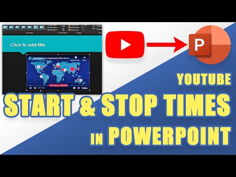 How do you embed a YouTube video to start and end a PowerPoint?