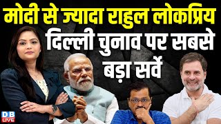 मोदी से ज्यादा Rahul Gandhi लोकप्रिय, Delhi Election पर सबसे बड़ा सर्वे | India Alliance |#dblive